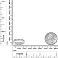 thumbnail image 6 of Gem Stone King 925 Sterling Silver Pink and White Lab Grown Diamond Engagement Ring for Women | 1.50 Cttw | Round 5MM | Gemstone April Birthstone | Size 8, 6 of 6