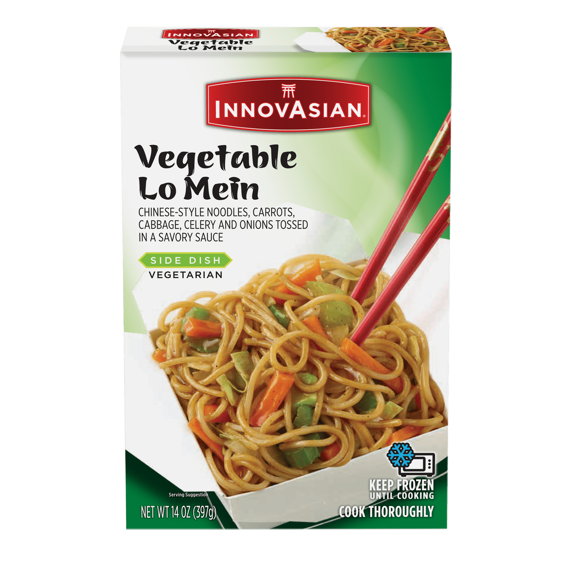InnovAsian Vegetable Lo Mein, 14 oz (Frozen)
