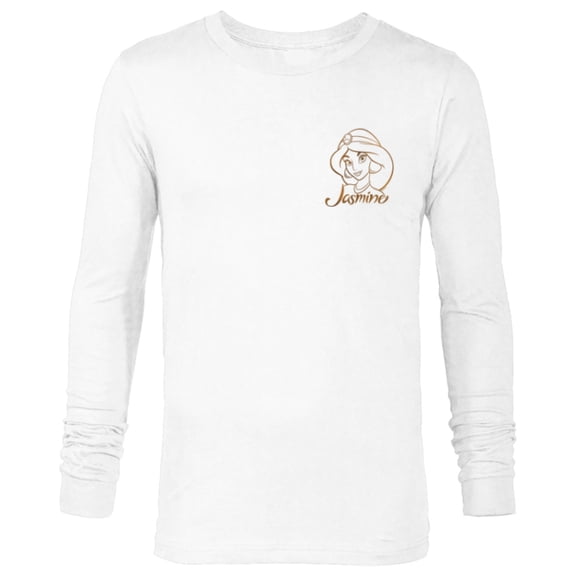 Disney Princess Celebration Minimalist Jasmine Corner Art - Long Sleeve T-Shirt for Men - Customized-White