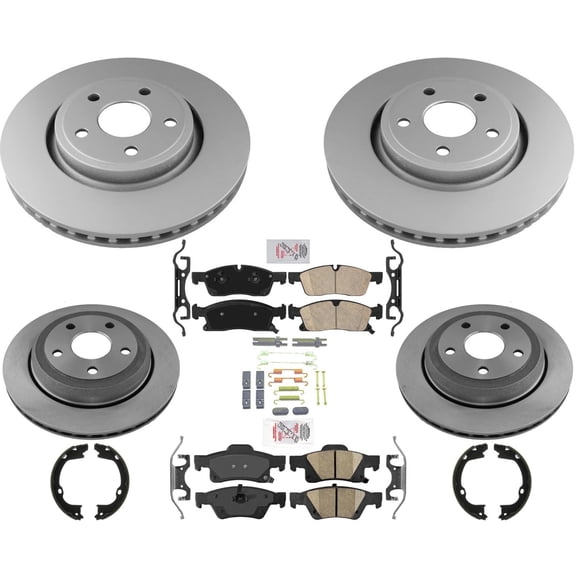 For Jeep GRAND CHEROKEE 2017-2021 Larger 350MM Disc Brake Rotors & Brake Pads