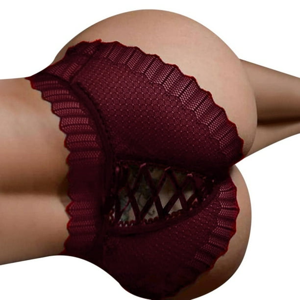 Bragas Calientes Para Mujeres/Pantaletas De Ganchillo Con Cordones/Ropa Interior Sexy Hueca/Lencería Femeninapangjing