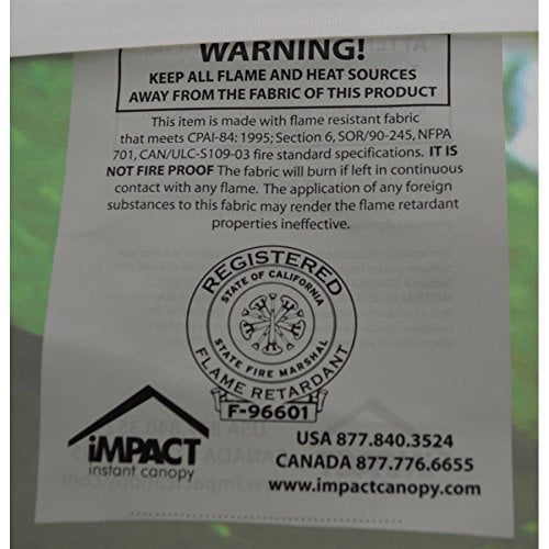Impact Canopy 10 x 10 Pop Up Canopy Tent, Straight Leg Shelter, Steel Frame, Roller Bag, White
