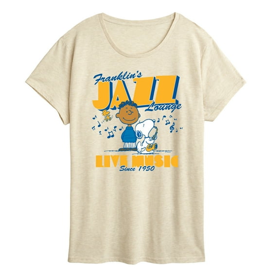 Peanuts - Franklins Jazz Lounge -Women's Short Sleeve Graphic T-Shirt