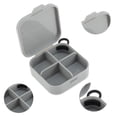 thumbnail image 3 of Unique Bargains Stylish Jewelry Box With Hooks And Compartments Gray, Black, 3 of 5
