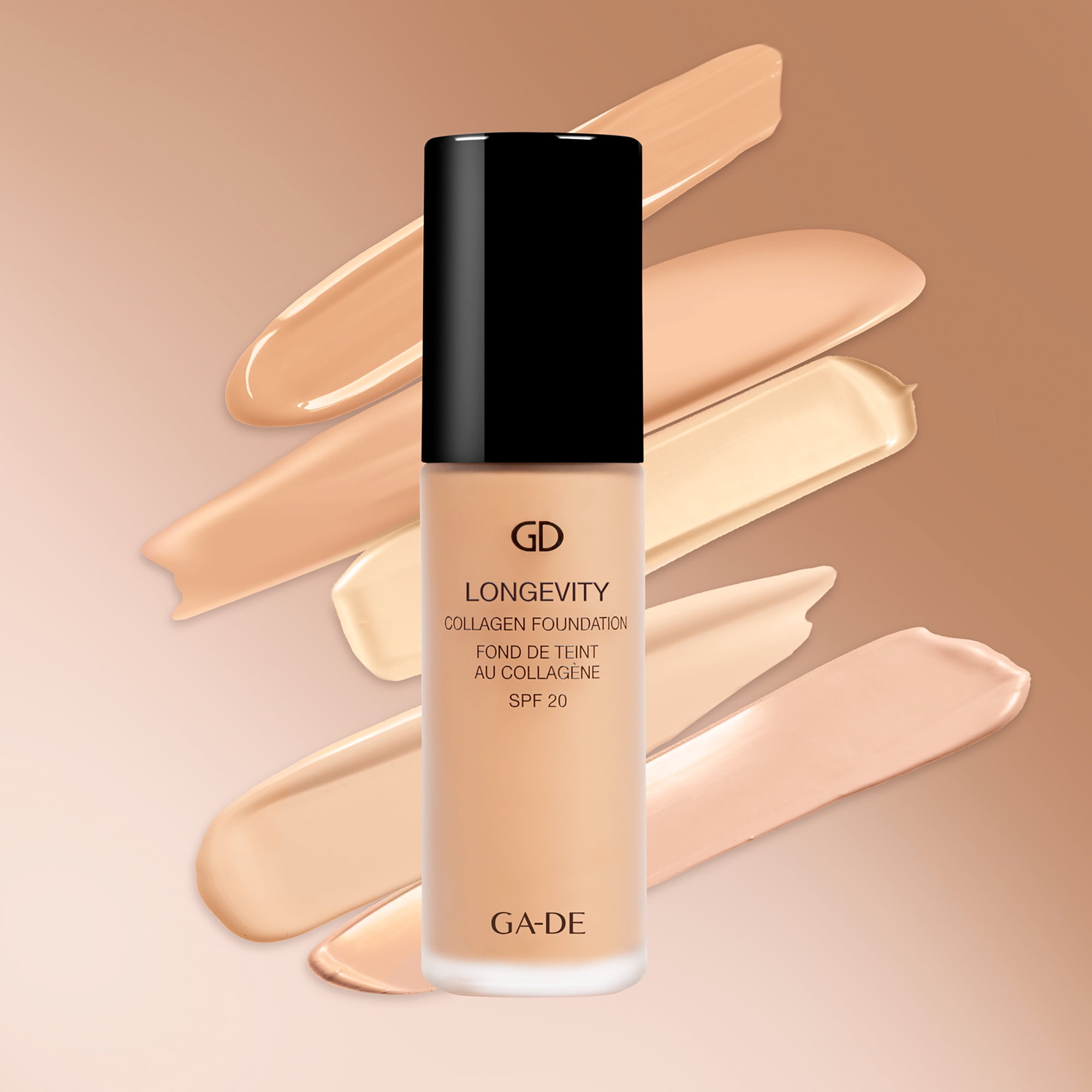 GA-DE Longevity Collagen Foundation 501, Liquid Foundation Makeup, 1 oz