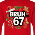 thumbnail image 4 of Inktastic Bruh 67 Christmas Holiday Cheer Long Sleeve Youth T-Shirt, 4 of 5