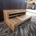 thumbnail image 2 of Titan Great Outdoors Teak Portable Spa Steps, 2-Tier Hot Tub Steps, 2 of 6