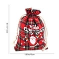thumbnail image 3 of Drawstring Gift Bags, Buffalo Plaid Christmas Treats Bags, Reusable Cloth Xmas Candy Bag, Holiday Party Favors,3.93X5.51In(C), 3 of 6