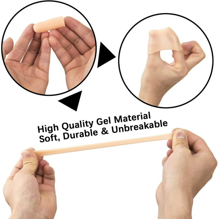 12 Pieces Silicone Gel Finger Protectors, Finger Cots Fingertips Cover  Protection Finger Caps, Great for Protect Cracked and Dry Finger Skin &  Nails