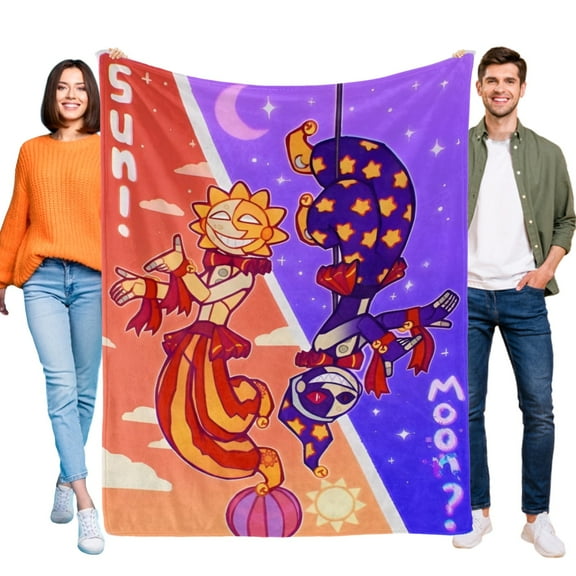 Sundrop FNAF Blanket for Boys Girls Lightweight Kids Throw Blanket Cute Soft Blankets Flannel Plush Blankets Gifts 30x40in