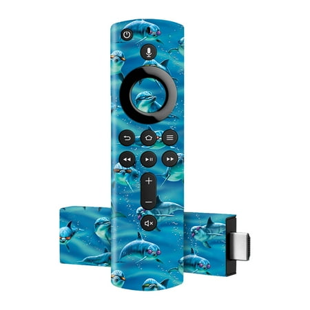 - Skin for Amazon Fire TV Stick 4K - Dolphin Gang | Protective, Durable, and Unique Vinyl Decal wrap cover | Easy To Apply, Remove, and Change Styles