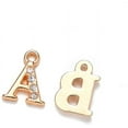 thumbnail image 4 of 26Pcs/Set Alloy Letter Rhinestone Charms Pendants Letter A~Z Alphabet Crystal Dangle Charms Beads Light Gold Plated for Jewelry Making, 4 of 5