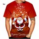 thumbnail image 1 of Camiseta con estampado 3d de Navidad para hombre y mujer, pantalón corto informal, camiseta de manga nueva a la moda, 1 of 4