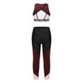 thumbnail image 4 of Alvivi Kids Girls Two Piece Yoga Sports Outfits Crop Top with Athletic Leggings Workout Tracksuit Red 12, 4 of 7