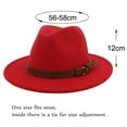 thumbnail image 5 of Unisex Wide Brim Fedora Hat - Breathable, Adjustable Felt Vintage Style Panama Trilby Hat for Hiking and Outdoor Adventures, 5 of 8