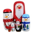 thumbnail image 2 of 1 Juego de muñecas rusas Matryoshka, muñecas navideñas de madera de 6 capas, 2 of 8
