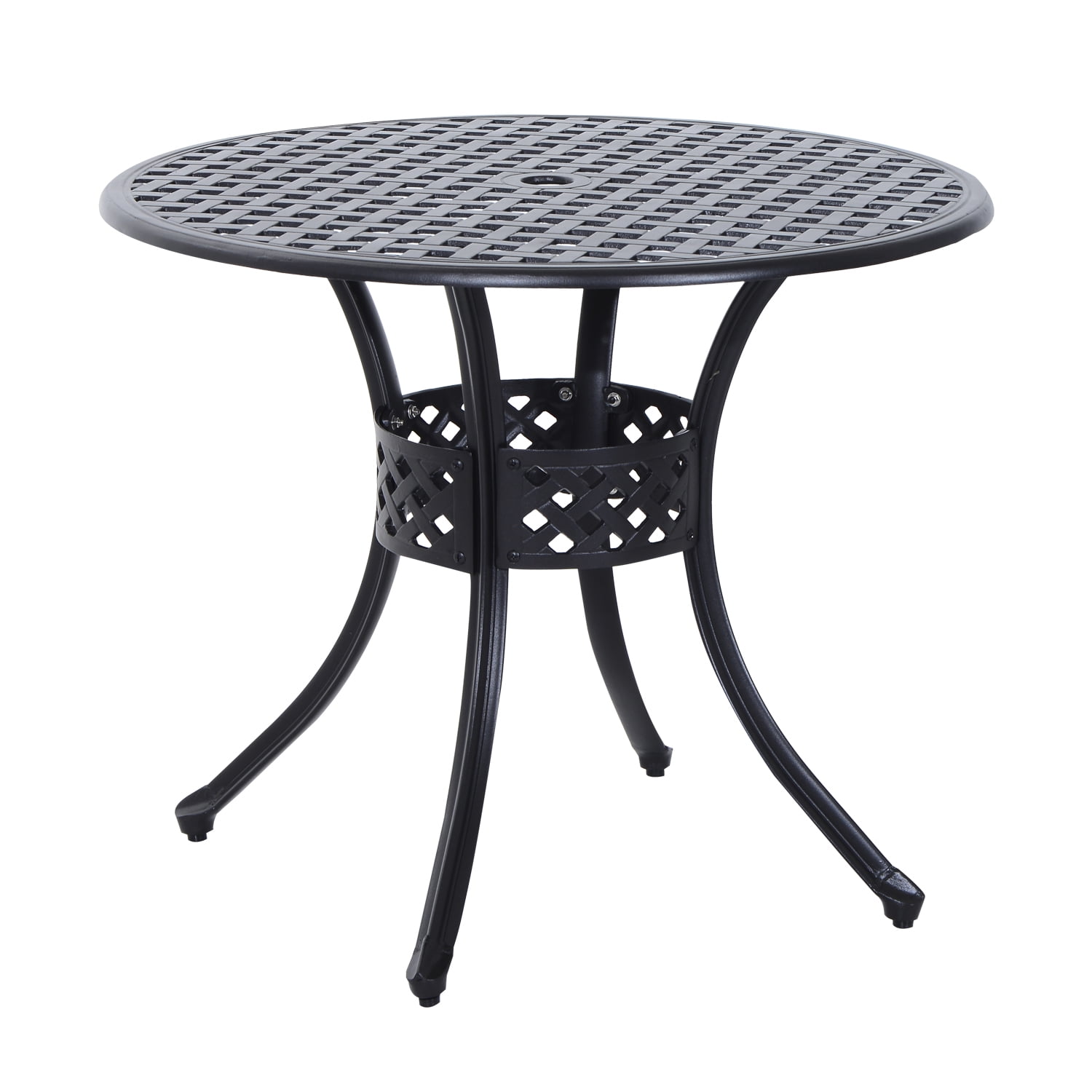 aluminum patio table with umbrella hole