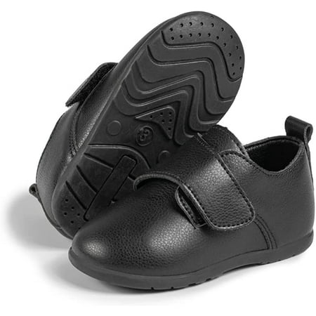 

QWZNDZGR Infant Baby Boys Girls Classic PU Leather Wedding Loafers Brogue Toddler Oxford Dress Shoes First Steps Walking Flat Lazy Crib Shoe