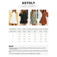 thumbnail image 2 of Asyoly Women's Autumn Tunic Dress Elegant Long Lantern Sleeve Ruffle Neck Flowy Swing Dresses, 2 of 5