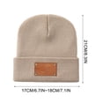 thumbnail image 5 of HaoXun Customized Knitted Beanie Hat - Solid Color Brimless Cap with Personalized Leather Label for Winter Warmth and Fashion Accessory, 5 of 9