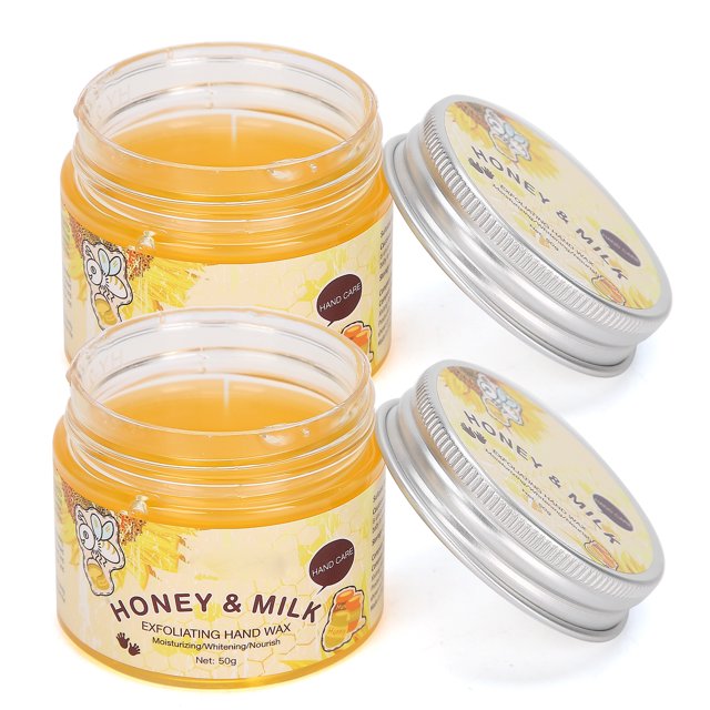 Cera Para Manos ANGGREK Exfoliante Hidratante 2 Piezas Miel Leche