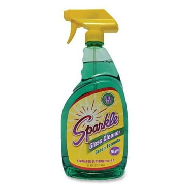 Sparkle Green Formula Glass Cleaner, 33.8 oz Bottle, Each