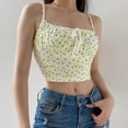 thumbnail image 1 of Women Slim Crop Tops Floral Printed Tank Top Spaghetti Strap Vest Tops, 1 of 7