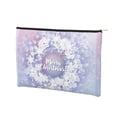 thumbnail image 3 of Sigee Round Snow Merry Christmas for Multipurpose Zipper Pouch Paper Reusable Cosmetic bag for Purse Water Resistant Gift, 3 of 8