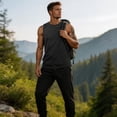 thumbnail image 4 of UDAUDU Men's Tank Top Cotton Soft Sleeveless Workout Muscle Shirts Casual Comfortable Gym Running Shirt Black 5XL, 4 of 6