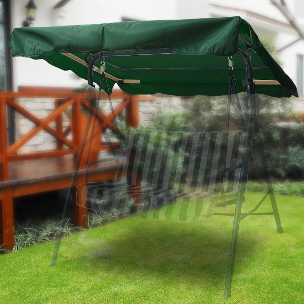 Swing Canopy Cover (Green) 77"x43" - Deluxe Polyester Top Replacement