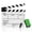 White, variant on Directors Film Clapper Board Film Slate, Acrylic Plastic Dry Erase Movie Clapboard for Studio Camera Theater Props TV Video Film Cut Action Scene Slate Board 10x12" with Black/White Sticks