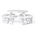 thumbnail image 3 of WestinTrends Outdoor 48" HDPE 8-Person Patio Octagon Picnic Table, White, 3 of 14