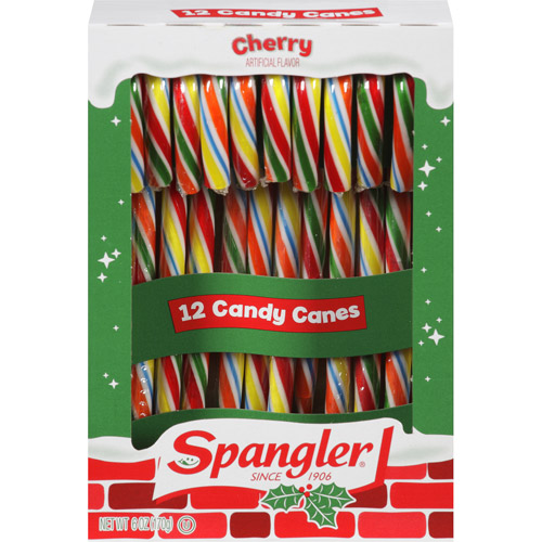 Spangler Cherry Candy Canes, 6 Oz., 12 Count