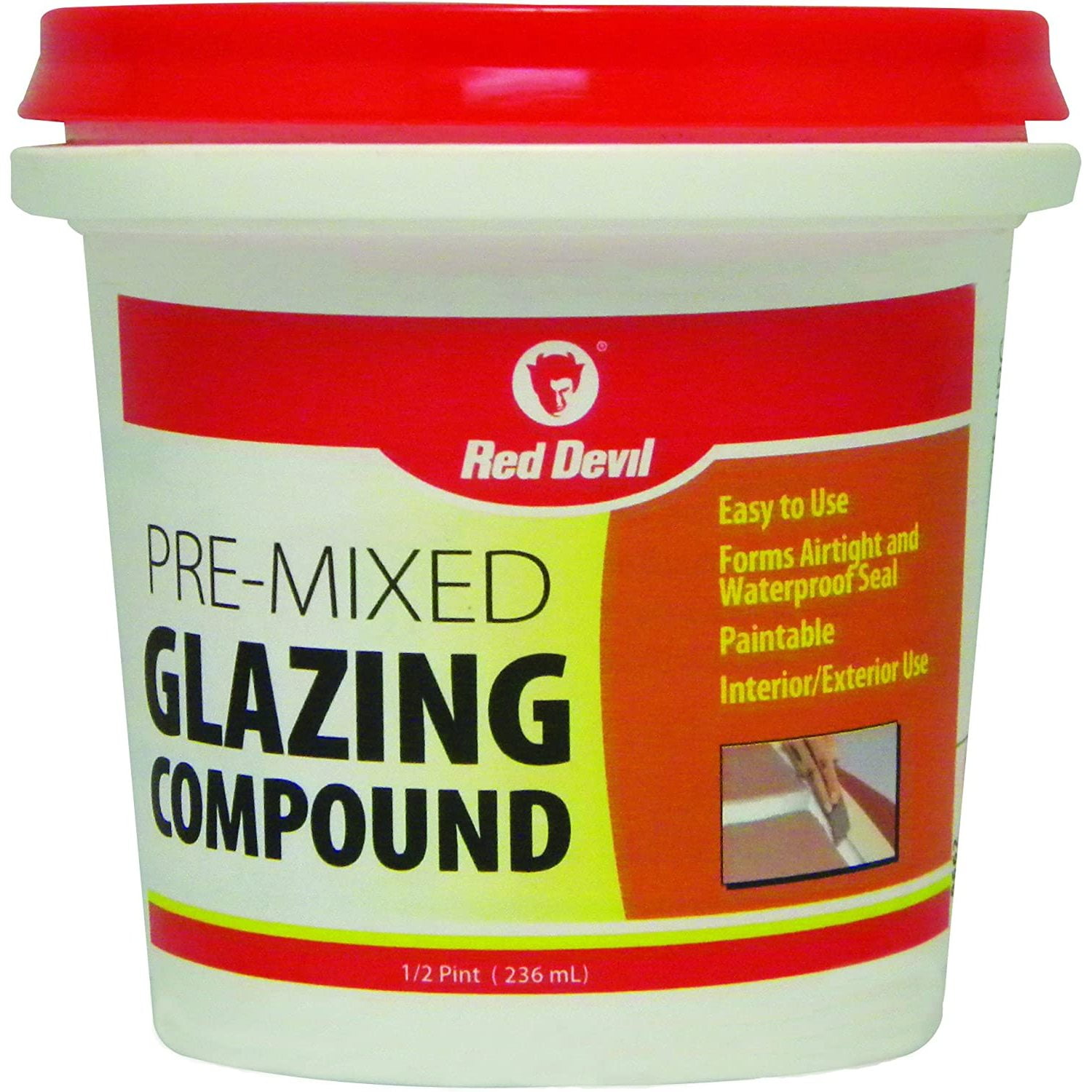 0662 Glazing Compound, 1/2 Pint, White, PRO FORMULA Superior handling