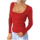thumbnail image 1 of Tops para mujer Camisas Blusas Elegantes Camisas casuales de manga larga Camiseta suelta con estampado de moda Blusa de manga 3/4 de longitud media Cuello redondo Odeerbi  ODB-5, 1 of 8