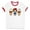 White/Red, variant on Horror Doll Coffee Ringer Tee Shirt Unisex Large White/Black