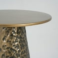 thumbnail image 6 of Christopher Knight Home Modern Luxury Metal Side Table, Hammered Texture, Sculptural Design, Copper-tone, 6 of 8