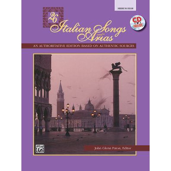 Pre-Owned 26 Italian Songs and Arias: Medium High Voice, Book & CD (Paperback) 0739000136 9780739000137