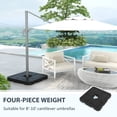 thumbnail image 4 of Outsunny 4 Pcs Poids de Base pour Parasol Déporté, Remplis d'Eau Ou de Sable, 4 of 10
