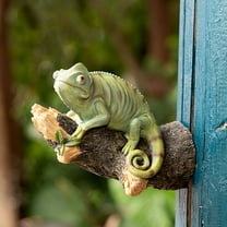 OUNONA Simulated Chameleon Ornaments Outdoor Garden Animal Lovers Green