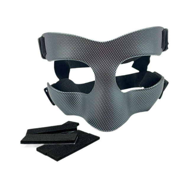Almencla Adjustable Face Mask Boxing Softball Lightweight Athletic Workout Nose Guard 15cmx10cm