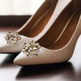 thumbnail image 3 of KLKCMS 2 Pcs Elegant Rhinestone Clips s Jewelry Crystal Decoration Buckle Heels Diamond Brown, 3 of 6