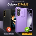 thumbnail image 3 of TONGATE for Samsung Galaxy Z Fold 5 Case with Stand,[Hinge Protection][Slide Camera Cover] Protective Armor Case,Purple, 3 of 7