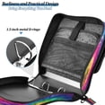 thumbnail image 5 of Water-Resistant 3-Ring Binder Organizer with Multiple Pockets Zipper Binder Bag for Office Colorful Tie-dye with Swirling, 5 of 8
