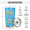 thumbnail image 3 of 20oz Stainless Steel Insulated Tumbler - The Pool Is Calling And I Must Go - Leak-Proof Poolside Travel Cup, Summer Pool & Beach Themed Drinkware, 3 of 6