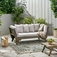 thumbnail image 5 of GDF Studio Othello Outdoor Grey Finished Acacia Wood Daybed with Water Resistant Cushions, 5 of 13