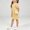 Yellow, variant on Fesfesfes Girls Short Puff Sleeve Ribbed Knit Dress with Matching Mini Crossbody Bag Round Neck A-Line Casual Summer Spring Outfit Ages 3-9 Years