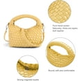 thumbnail image 4 of LHSHID Women Woven Tote Small Crossbody Bag, Weave Quilted Purse Square Shoulder Bag Woven Handbag with Detachable Strap, 4 of 6