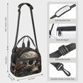 thumbnail image 2 of Fuzoiu Vintage Pattern Flower Skull Print Insulated Lunch Bag for Women Men Large Reusable Lunch Box Adult Leakproof Portable Cooler Tote Bags for Work Picnic, 2 of 7