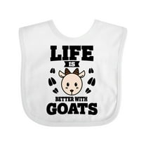 Inktastic Life is Better with Goats Boys or Girls Baby Bib